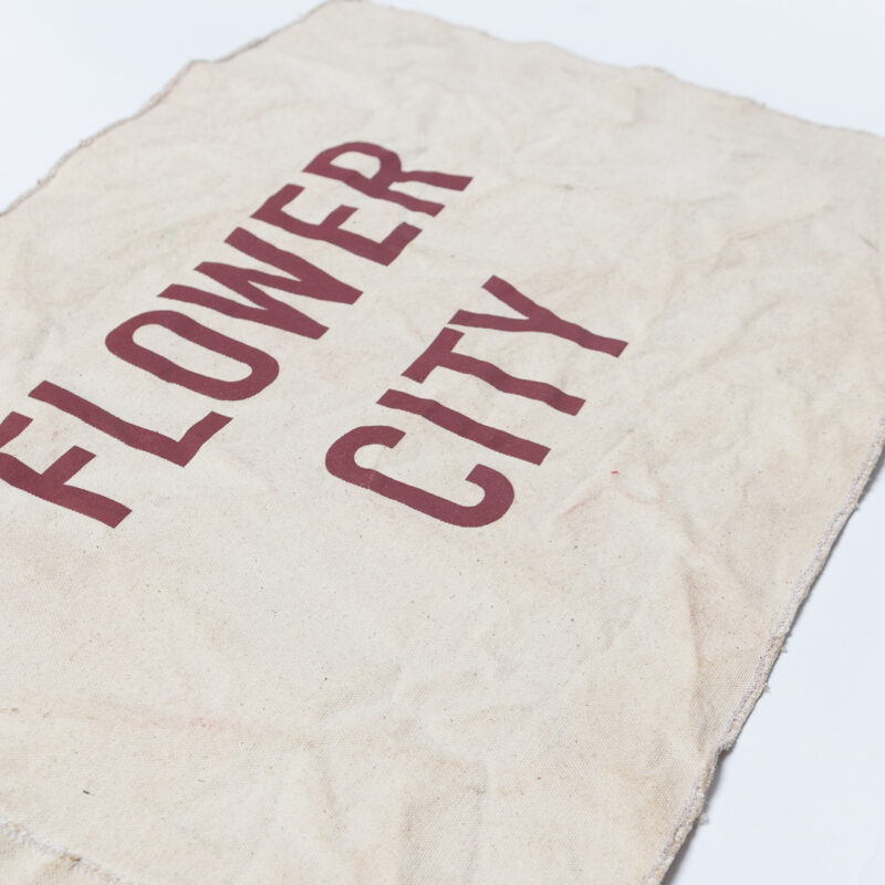 Vintage Flower City Canvas Flag