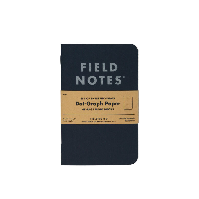 Field Notes Pitch Black Memo Book 3 Pack
